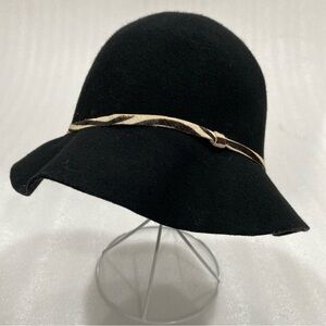 HATattack New York Brown Wool Bucket Hat Animal print Accent Band Large 22”